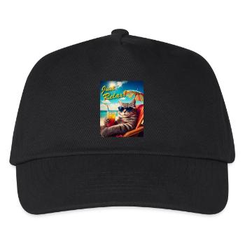 Just Relax Cat - Kinder Basecap - Schwarz - Vorne