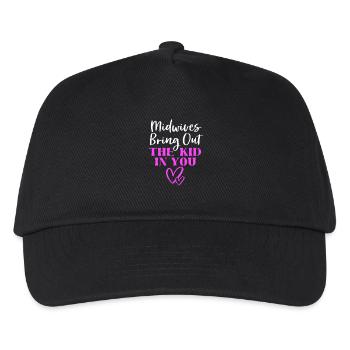 Hebamme - Kinder Basecap - Schwarz - Vorne