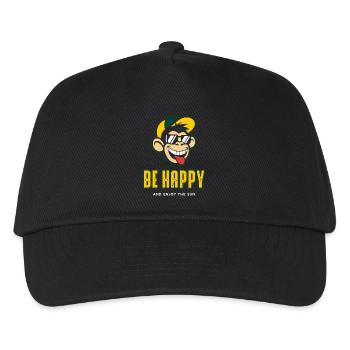 Be Happy - Kids’ Baseball Cap - black - Front