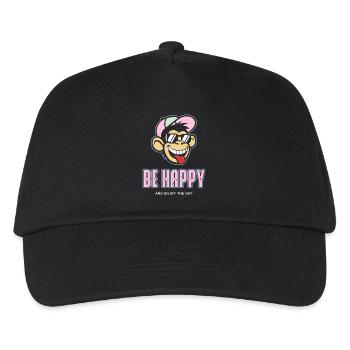 Be Happy - Kids’ Baseball Cap - black - Front