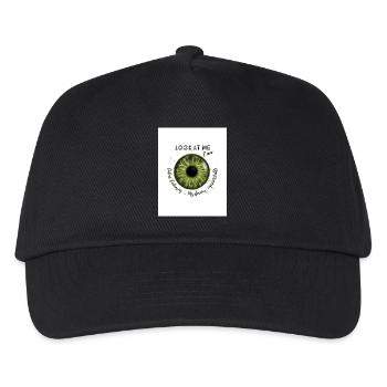 Yeux vert ) - Casquette de baseball Enfant - noir - Devant