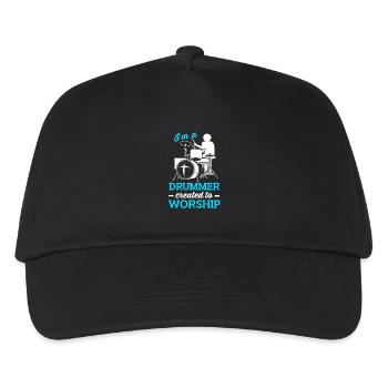 Drumsticks Schlagzeug Schlagzeuger - Kinder Basecap - Schwarz - Vorne