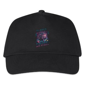 Datentaucher Cyber Explorer Retro Tech Kunstwerk - Kinder Basecap - Schwarz - Vorne