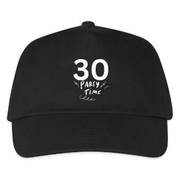 30 - Kids’ Baseball Cap - black - Front
