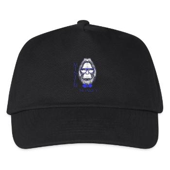 Mister Monkey Shirt - Kinder Basecap - Schwarz - Vorne