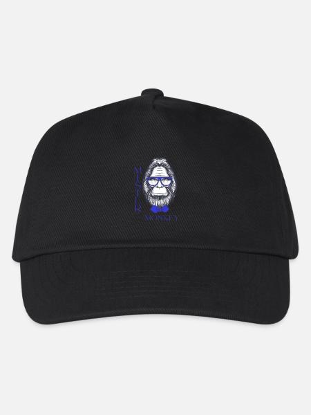 Mister Monkey Shirt - Kinder Basecap - Schwarz