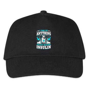 Diabetes I Can Do Anything - Kids’ Baseball Cap - black - Front