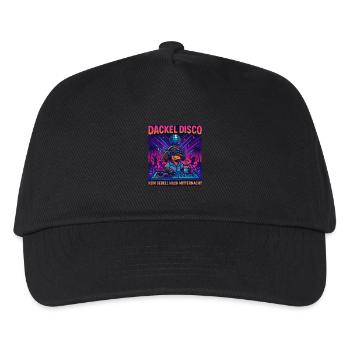 Dackel Disco – Kein Gebell erlaubt - Kinder Basecap - Schwarz - Vorne