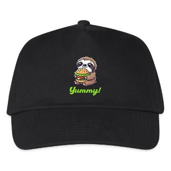 Burger de paresseux 1 - Casquette de baseball Enfant - noir - Devant