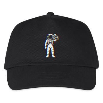 Glitch Astronaut - Beats im All - Kinder Basecap - Schwarz - Vorne