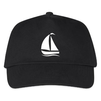 Minimalistische Segelboot Silhouette Nordsee  - Kinder Basecap - Schwarz - Vorne