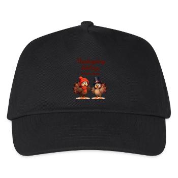 Thanksgiving Geschwister - Kinder Basecap - Schwarz - Vorne