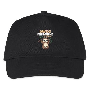 Faultier David - Kinder Basecap - Schwarz - Vorne