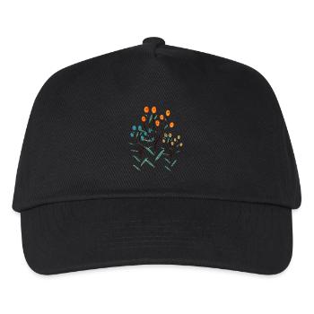 Pflanzen - Kinder Basecap - Schwarz - Vorne