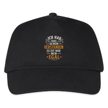 Ich hab das schon verstanden frecher Spruch - Kinder Basecap - Schwarz - Vorne