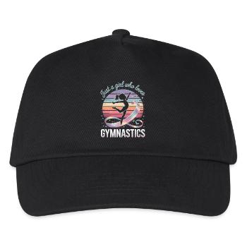 Just a girl who loves gymnastics sunset - Kids’ Baseball Cap - black - Front
