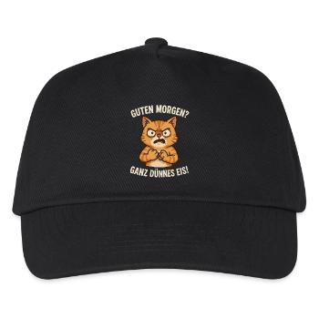 chat de glace très fin - Casquette de baseball Enfant - noir - Devant