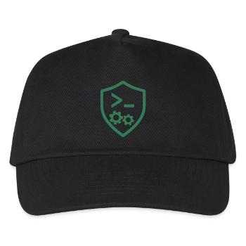 Code Shield with Gears - Kids’ Baseball Cap - black - Front