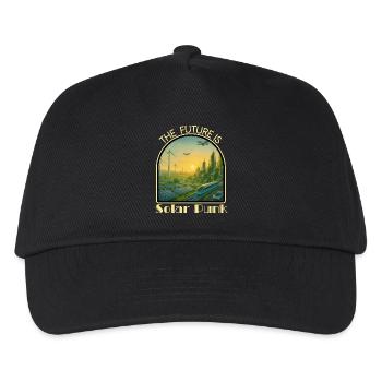 Solar-Punk-Stadt - Kinder Basecap - Schwarz - Vorne