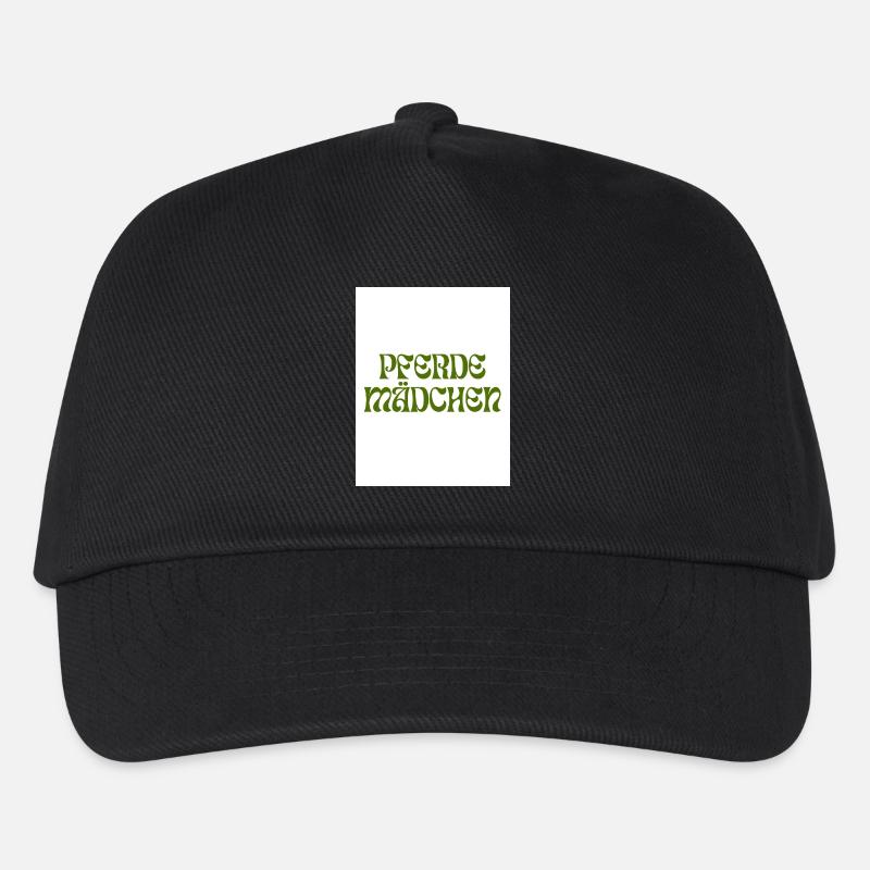 PFERDEMÄDCHEN Retro-Design - Kinder Basecap - Schwarz
