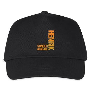 Henrik - Kinder Basecap - Schwarz - Vorne