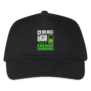 Ich bin nicht LANGSAM, ich bin im ENERGIESPARMODUS - Kinder Basecap - Schwarz - Vorne
