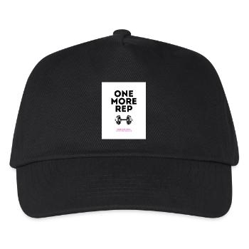 Gym Motivation Noch ein Wiederholungsdesign - Kinder Basecap - Schwarz - Vorne