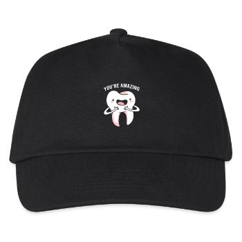 Zahn Dentist Rezeptionist Zahnarzt - Kinder Basecap - Schwarz - Vorne