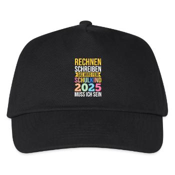 Kita Farewell First Grade School Enrollment 2025 - Kids’ Baseball Cap - black - Front