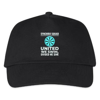 United We Swim Divided We Sink Synchro Squad - Casquette de baseball Enfant - noir - Devant