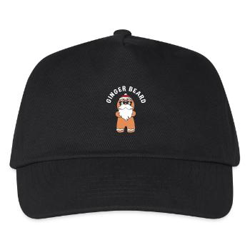 Pain d’épices Noël Pain d’épices Bonhomme barbu - Casquette de baseball Enfant - noir - Devant