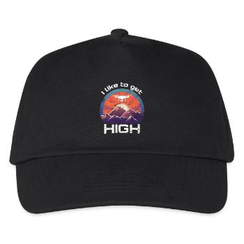 I like to get high Drohne Pilot - Kinder Basecap - Schwarz - Vorne