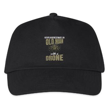 Vieil homme avec un drone Drone disant - Casquette de baseball Enfant - noir - Devant
