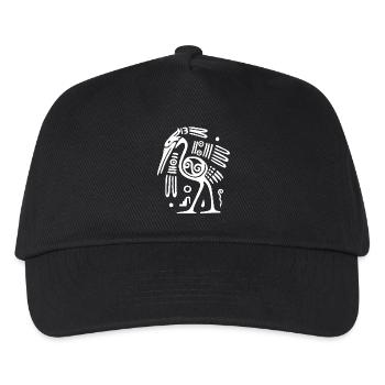 White totem bird - Kids’ Baseball Cap - black - Front