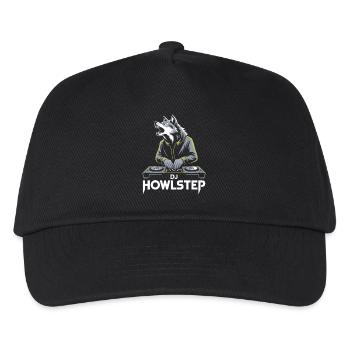 DJ Howlstep Wolf à la table de mixage Rave Vibes - Casquette de baseball Enfant - noir - Devant