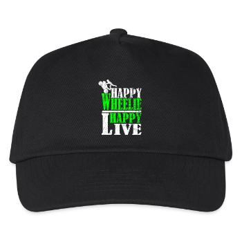 Wheelie Motif - Kids’ Baseball Cap - black - Front