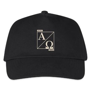 Christlich Alpha Omega Symbol Des Glaubens - Kinder Basecap - Schwarz - Vorne