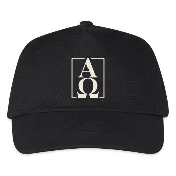 Christlich Alpha Omega Symbol Glaube Hoffnung - Kinder Basecap - Schwarz - Vorne