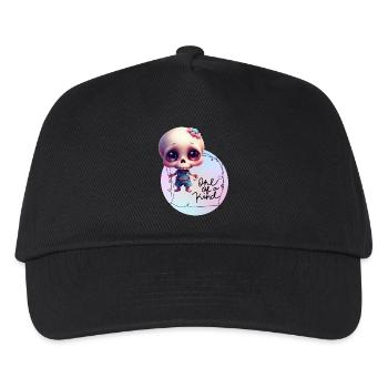 Skelettchen "Einzigartig"  - Kinder Basecap - Schwarz - Vorne