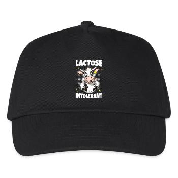 Lactose Intolerant Milk Cow - Kids’ Baseball Cap - black - Front