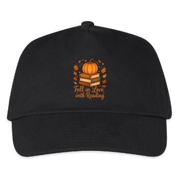 Livres et citrouille - Tombez amoureux de la lecture - Casquette de baseball Enfant - noir - Devant