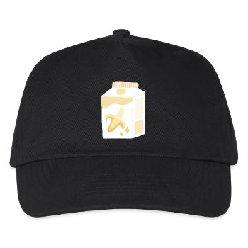 Bananenmilch Karton - Kinder Basecap - Schwarz - Vorne