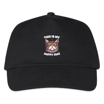 This Is My Happy Face Cat - Kids’ Baseball Cap - black - Front