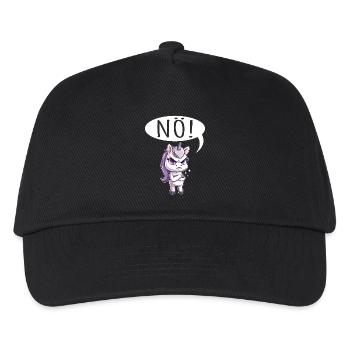 Non Facile Non Licorne Filles Femmes Adolescents - Casquette de baseball Enfant - noir - Devant