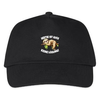 Hectic is also not a solution Sloth - Kids’ Baseball Cap - black - Front