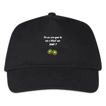 Did you think life was a kiwi? - Kids’ Baseball Cap - black - Front