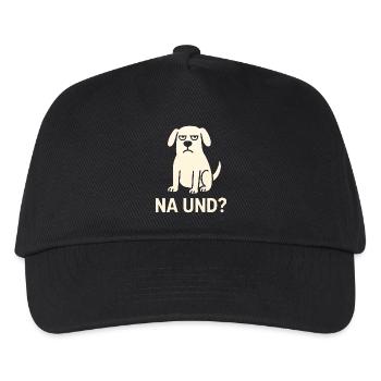 Grummel Hund Na Und Meme - Kinder Basecap - Schwarz - Vorne