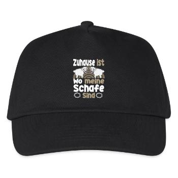 Schafhirte Schäfer Hirte Landwirt Herde Schafe - Kinder Basecap - Schwarz - Vorne
