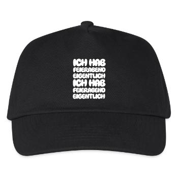 Ich hab Feierabend eigentlich Ich hab Feierabend - Kinder Basecap - Schwarz - Vorne