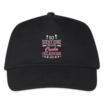 So sieht eine richtig coole Eisläuferin aus - Kids’ Baseball Cap - black - Front